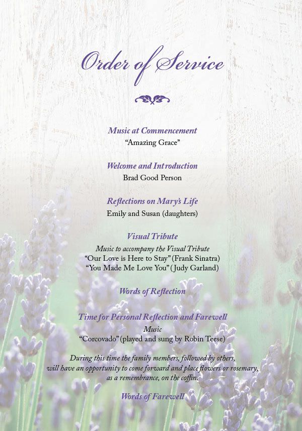 order of service