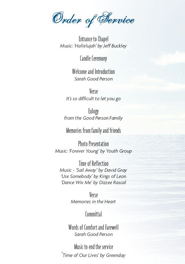 order of service