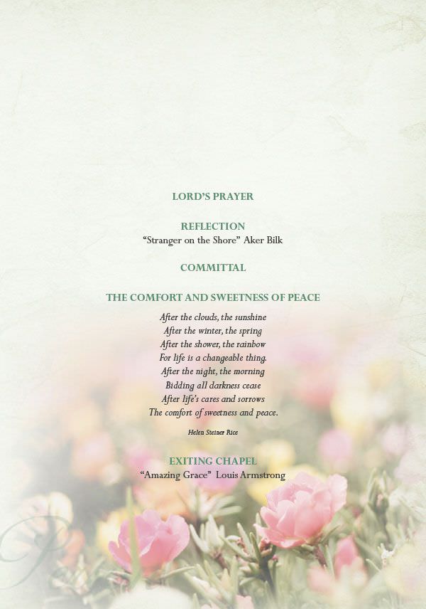 order of service