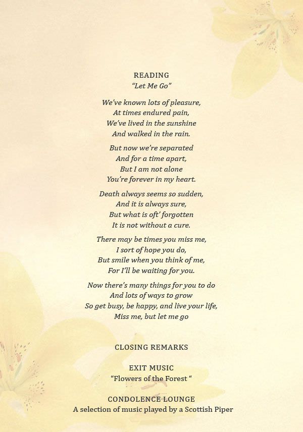 order of service