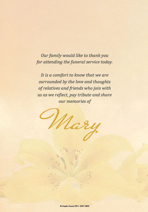 order of service