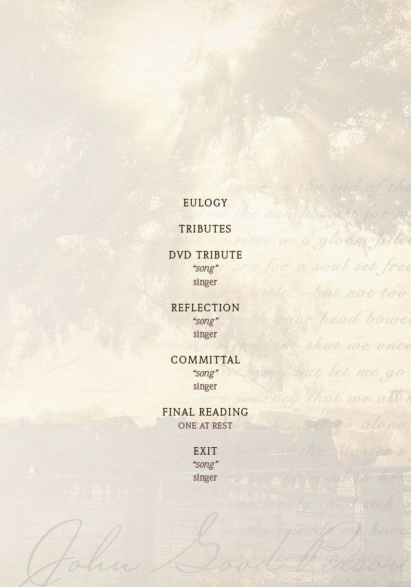 order of service